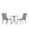 Flash Furniture 3PC Patio Set-23.75RD Glass Table, 2 Black Chairs TLH-0701303C-GG - alternate 3
